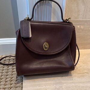 Coach Dark Brown Leather Satchel